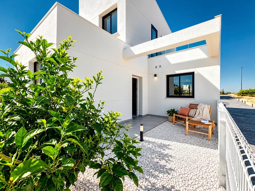 Nieuwe geschakelde woning met zwembad Altaona Golf Murcia